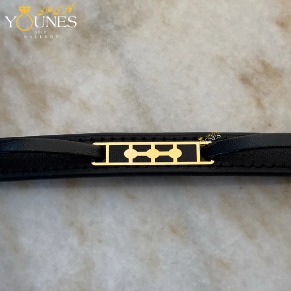 دستبند طلا چرم مردانه L173